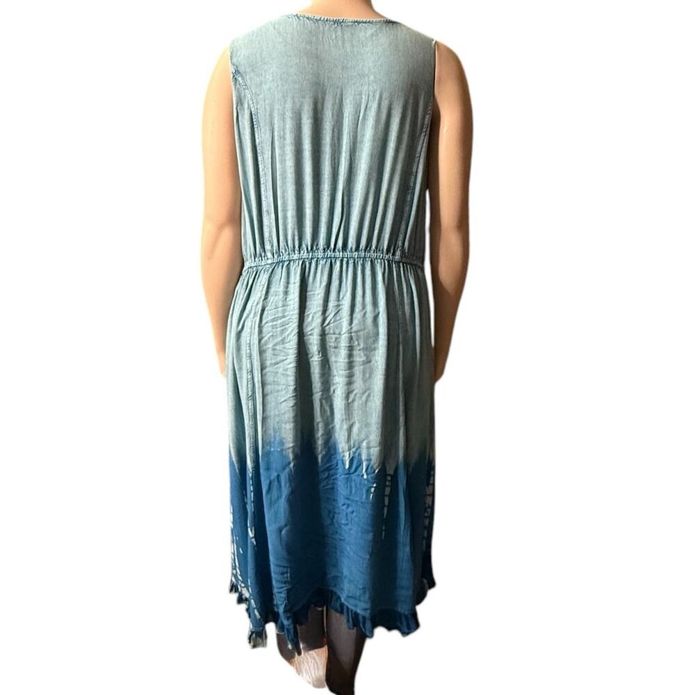 Seventh Avenue Boho Tank Summer Dress Size 3X in Teal Green - Picture 4 of 11